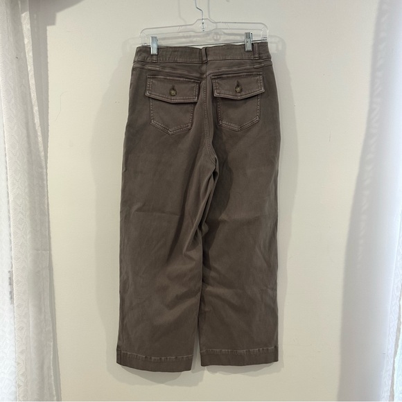 NEW Spanx Stretch Twill Cropped Wide Leg Pants Smoke NWT - Picture 8 of 8